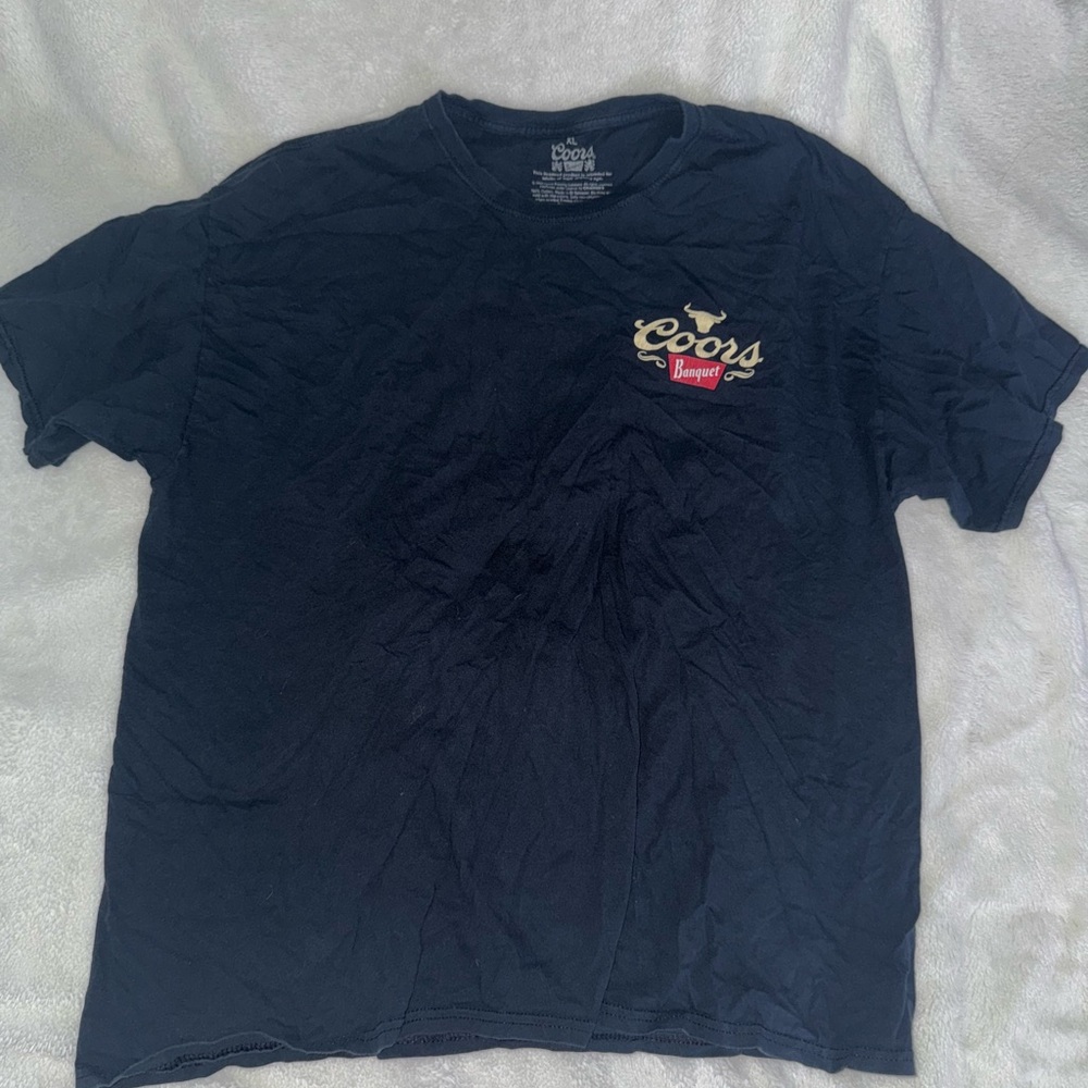 Branded Navy Blue Men's T-Shirt